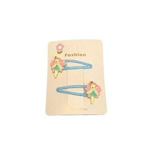 Lot de deux barrettes féeriques bleues à paillettes pour petites filles