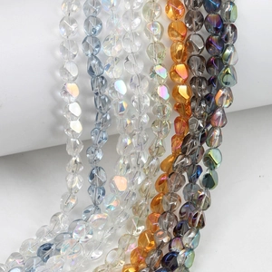 Irregular faceted crystal glass beads in multiple colors for DIY jewelry making accessories