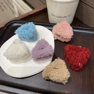 Simpatiche clip per capelli peluche a orecchie di gatto in sei colori autunno inverno