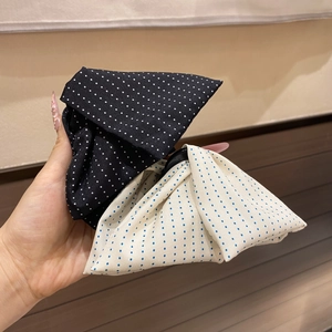 Large Polka Dot Fabric Bow Hair Claw Clip For Women High End Fabric Shark Clip Sweet Hair Styling Headpiece Accessories
