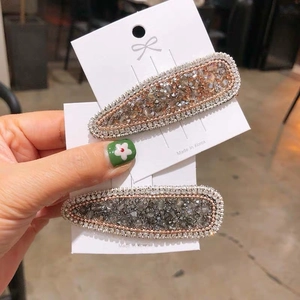 Barrette à Cheveux Goutte d'Eau en Strass de Style Coréen pour Femmes Clip Latéral en Alliage Élégant Accessoires de Mode pour Cheveux