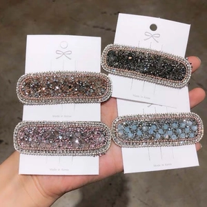 Korean Style Rhinestone Crystal Hair Clips For Women Girls Elegant Shiny Crushed Stone BB Clips Side Clips Hair Accessories