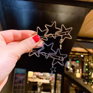 Semplici Fermagli per Capelli in Metallo per Donna Vintage Cuore Stella Cavi Forcine per Capelli Stile Coreano Accessori
