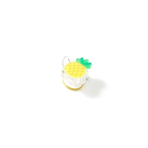 Pince à cheveux mignonne en forme d'ananas en acrylique jaune pour coiffure de fille