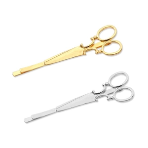 Minimalistisches Haarklammern-Set in Scherenform in Gold und Silber für Damen-Accessoires