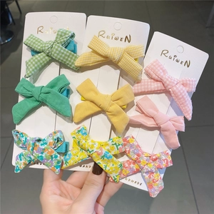 Set di 9 graziose mollette per capelli a fiocco fatte a mano con motivi floreali