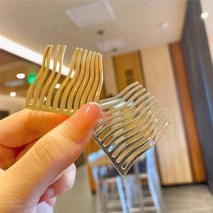 Minimalist Alloy Wave Hair Comb Gold Silver Plated Metal Hair Clips For Women Elegant Hair Styling Accessories Daily Decor