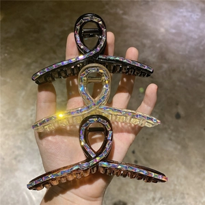 Molletta per Capelli con Strass in Stile Coreano Grande Fermaglio per Capelli in Acrilico con Cristalli Luccicanti Accessorio Donna
