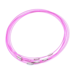 Filo armonico rosa regolabile con chiusura a vite in argento per la creazione di gioielli