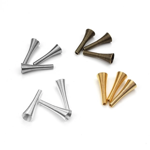 Calottes coniques en métal évidé pour bijoux DIY en quatre finitions métalliques