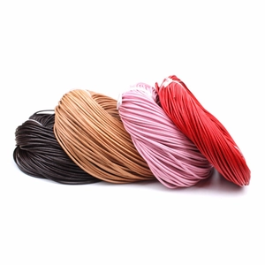 2mm Genuine Cowhide Leather Cord Round Woven Braided String For DIY Jewelry Making Necklace Bracelet Handmade Accessory
