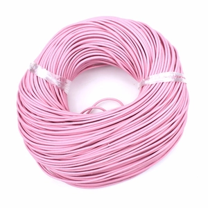 Round 2mm pink leather cord in a 10m roll for DIY jewelry making and bead stringing