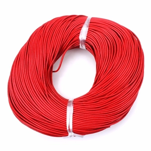 Red 2mm genuine cowhide leather cord roll for DIY jewelry making and bead crafts
