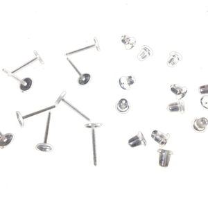 Transparante kunststof oorstekers en achterkantjes set voor DIY sieraden accessoires