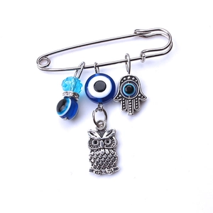 Spilla Vintage in Lega con Strass Malocchio per Donna Mano di Fatima Gufo Albero Della Vita Ciondolo Spilla Gioielli Regalo