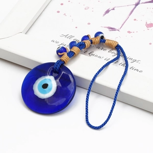 Handmade Turkish Evil Eye Glass Keychain Blue Nazar Amulet Car Hanging Ornament Boho Lucky Protection Jewelry Keyring Gift