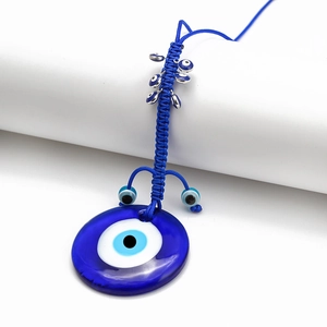 Collier Pendentif Mauvais Œil Turc en Verre Bleu Nazar Amulette Corde Tressée à la Main Bijoux de Protection Portebonheur Unisexe