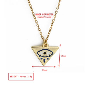 Disegno tecnico della collana Evil Eye con dimensioni di 450mm più 50mm di lunghezza