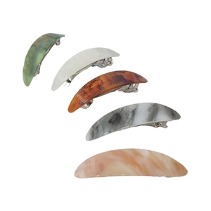 French Marble Pattern Acetate Fiber Hair Clip For Women Vintage Elegant Barrette Spring Clip Hair Accessories Hairpin