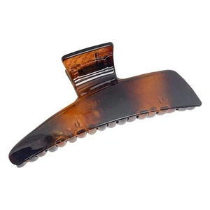 French style amber tortoiseshell acrylic hair claw clip for women's hair styling