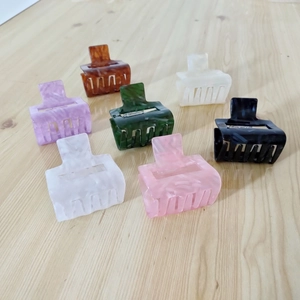 Minimalist Acetate Square Hair Claw Clips Marble Print Non Slip Strong Hold Hair Jaw Clips For Women Daily Hair Accessories