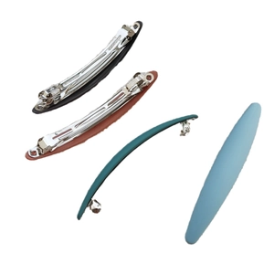 Morandi colors large matte hair clips set with metal spring clip for elegant styling
