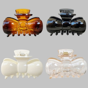 Elegante Schleife Haarkralle Für Damen Französisch Vintage Harz Kunststoff Große Haarklammer Rutschfest Haarschmuck Kopfschmuck