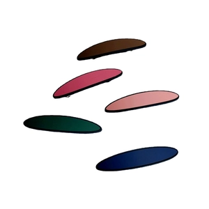 Vintage Minimalistisch Oval Harz Haarklammer Für Damen Matt Geometrisch Pferdeschwanz Spange Rutschfeste Legierung Feder Haarschmuck