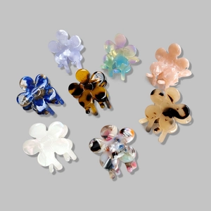 Floral Acetate Mini Hair Claw Clips For Women Small Elegant Flower Hairpins Simple Fashion Hair Accessories