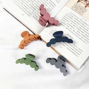 Minimalist Matte Plastic Resin Hair Claw Clip Korean Style Round Geometric Large Shark Clip For Women Hair Styling Accessory