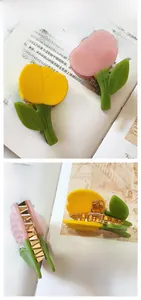 Détails des pinces à cheveux tulipes en acétate avec ressort métallique pour cheveux épais