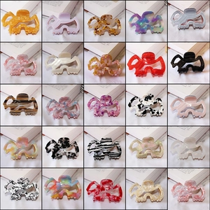 Pinza per Capelli in Acetato di Cellulosa Francese Motivo Animalier Carina Pinza Vuota per Donna Elegante Accessori per Capelli Marmorizzati