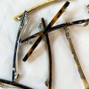 French style sleek cellulose acetate hair barrettes with clip paris engraving detail