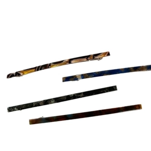 French minimalist acetate hair clips in tortoiseshell and marble patterns for elegant styling