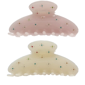 French Style Cellulose Acetate Rhinestone Star Hair Claw Clip For Women Elegant Large Shark Clip Fashion Hair Accessories