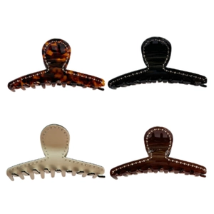 French Vintage Rhinestone Acetate Hair Claw Clip Large Shark Clip Elegant Hair Accessory For Women Thick Hair Styling