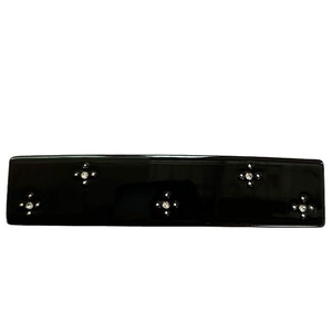 Elegant black rectangular hair clip with sparkling rhinestone star clusters on white background