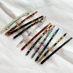 Retro Acetate Spring Hair Clip For Women Marble Tortoiseshell Barrette Large Ponytail Holder Minimalist Hair Accessories