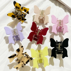 Vintage Butterfly Cellulose Acetate Hair Claw Clip For Women High End Elegant Daily Dating Hair Accessory Clamp
