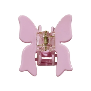 Pink butterfly hair claw clip made of premium acetate for elegant women's hairstyling