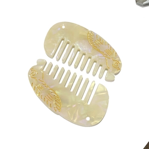 Pettine per Capelli in Acetato a Denti Larghi Simpatico Coniglio per Donna Pettine Decorativo Portatile da Viaggio