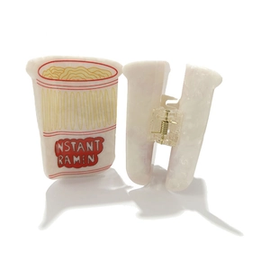 French style acetate instant ramen hair claw clip for elegant updo hairstyles