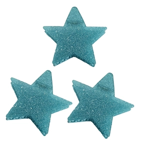Lot de pinces à cheveux étoiles scintillantes en bleu sarcelle pour coiffures de filles