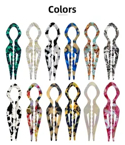 Sélection d'épingles à cheveux en acétate aux motifs variés avec design antidérapant