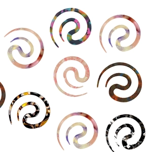 French style spiral hair pins and twist styling tools in assorted acetate patterns