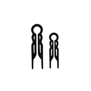 U-shaped French acrylic hair pins in black, elegant hair styling set for women's bun