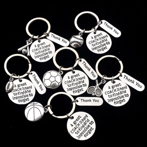 Stainless Steel Coach Appreciation Keychain Sports Football Basketball Baseball Gift Hard To Find Impossible To Forget Key Ring