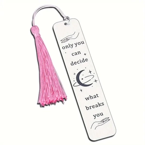 Stainless Steel Bookmark With Tassel Inspirational Quotes Metal Bookmarker For Book Lovers Reading Enthusiasts Women Gift