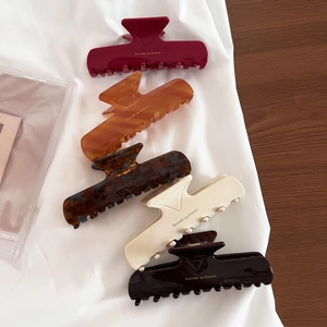 Large Acetate Hair Claw Clip For Women French Style Non-Slip Matte Tortoise Shell Barrette Hair Styling Accessories