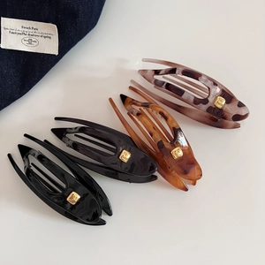 Grande Pince à Cheveux en Résine à la Mode Écaille de Tortue Queue d'Aronde Pince Requin Accessoires Cheveux Géométriques Femme